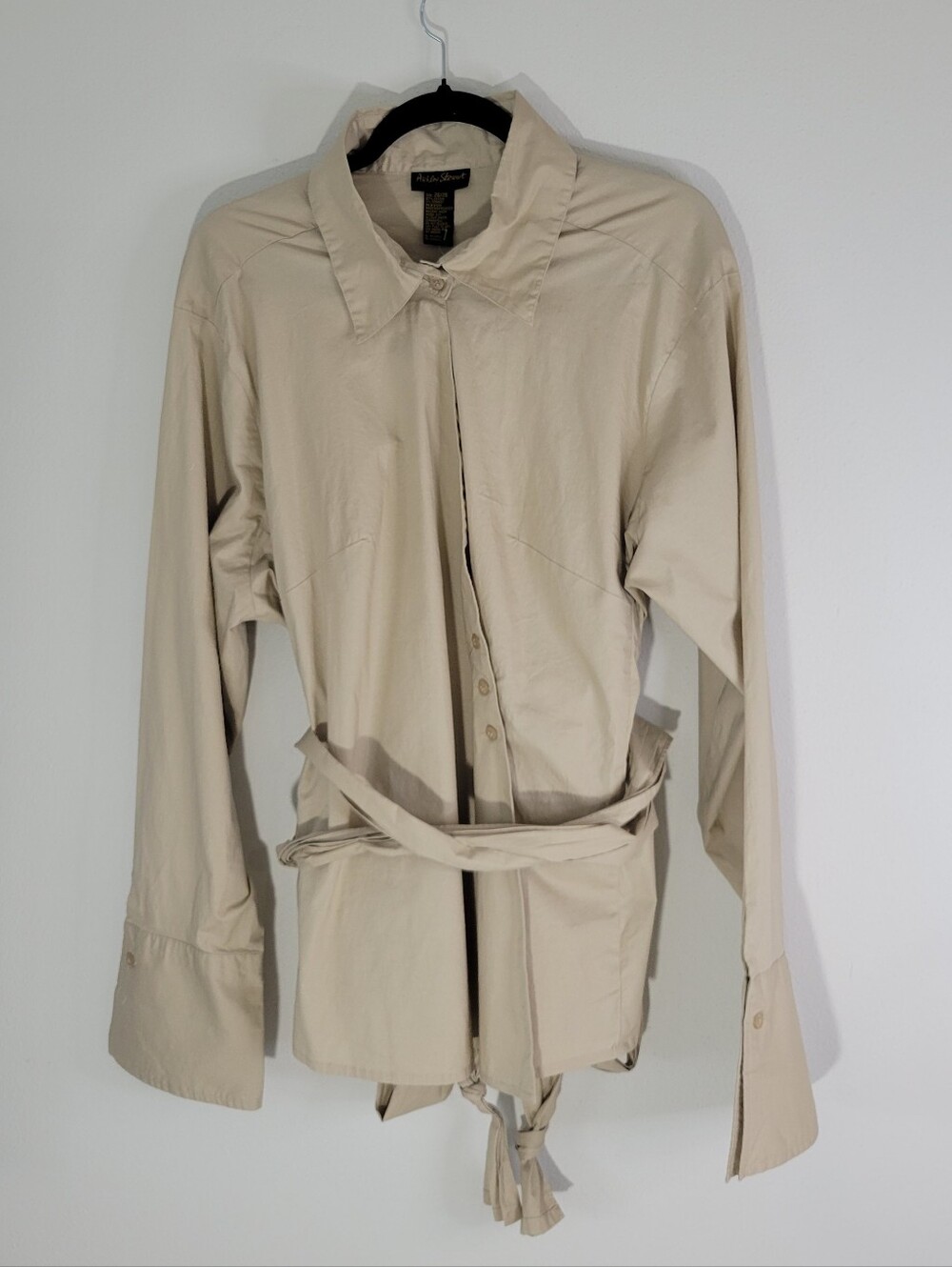 Ashley Stewart NWT Beige Belted Trench Coat Women Size 26/28.